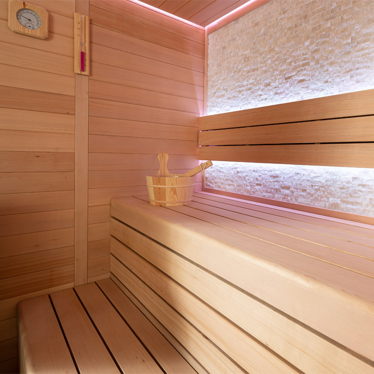 AWT E1604C Hemlock binnensauna met Harvia Cilindro