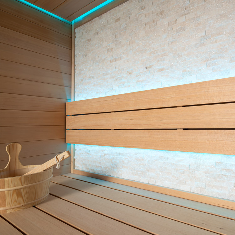 AWT E1604C Hemlock binnensauna met Harvia Cilindro