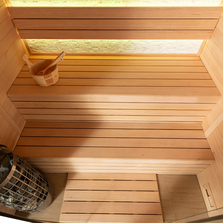 AWT E1604C Hemlock binnensauna met Harvia Cilindro