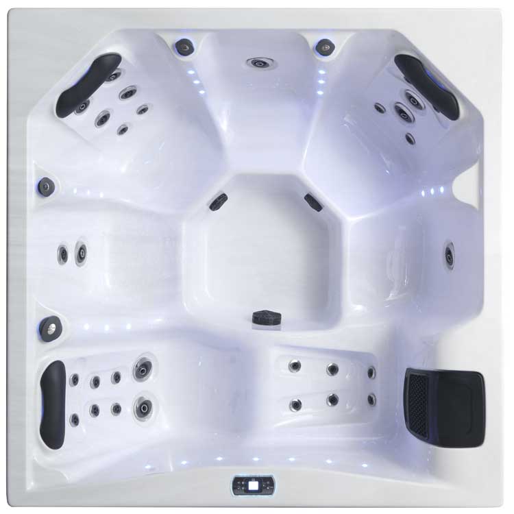 AWT Jaccuzi buitenwirlpool IN-401 eco Sterling Silver/200x200/grijs